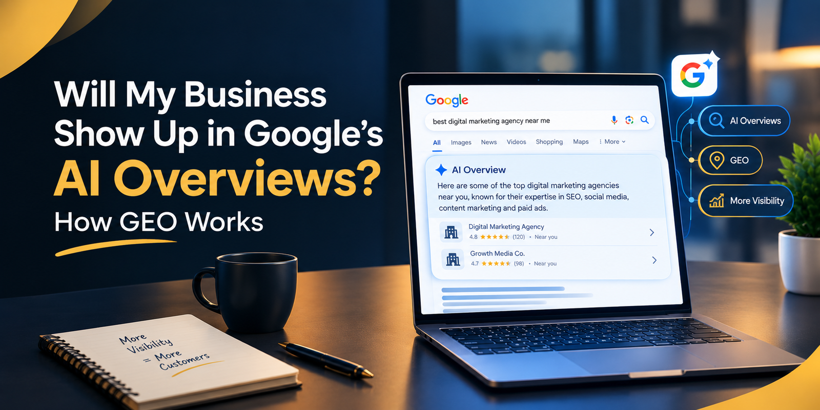 Will My Business Show Up in Google’s AI Overviews? How GEO Works